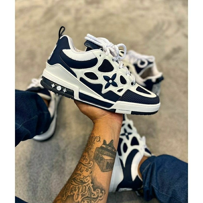 Tênis Vuitton Skate Luxo + Cadarço duplo Calçado grife