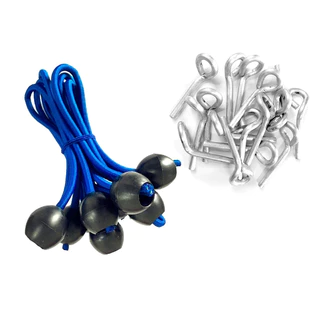 20 Extensor Bolinha Para Instalação Capa Lona Piscina 25cm Com Pinos e Buchas