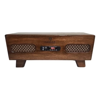 Rádio Retrô, Madeira Maciça, Bluetooth, Mp3, Fm, Usb, Música