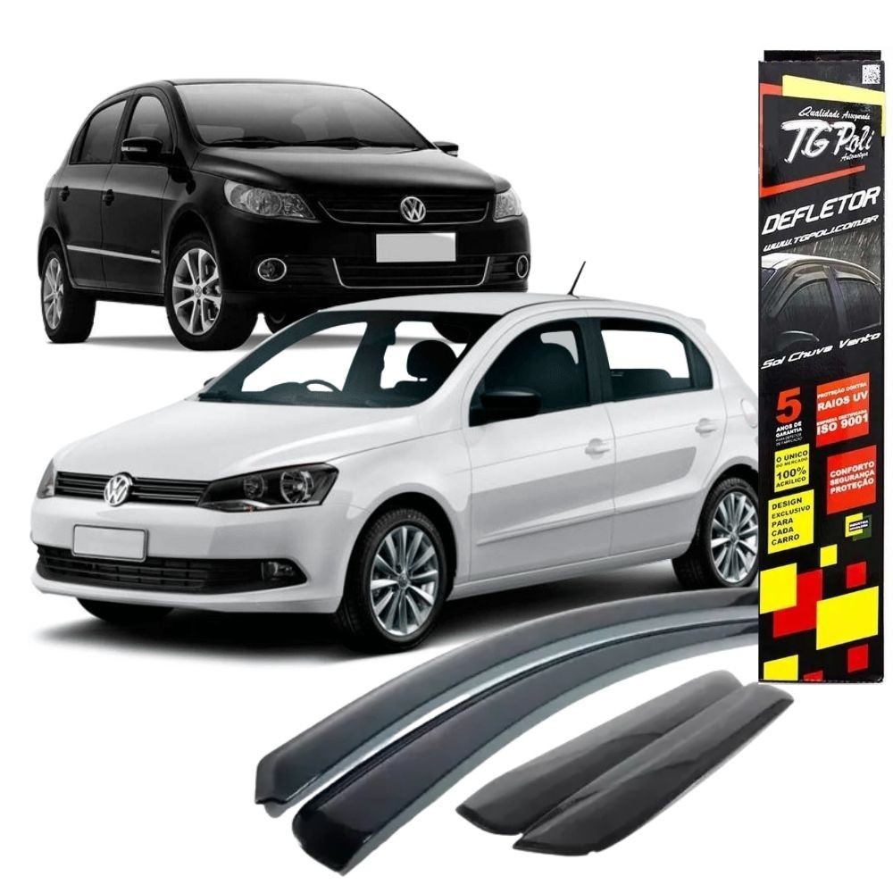 Calha de Chuva Defletor Inteiriça Slim Gol E Voyage G5 G6 G7 4 Portas 08/21 Tg Poli (22.024)