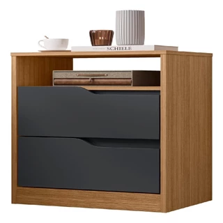 Mesa De Cabeceira Criado Quarto Retro 2 Gavetas