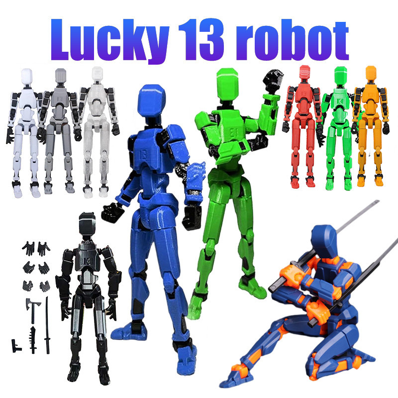 Brinquedos De Ação 3D Dummy 13 Doll Articulado Modelo Lucky 13 Action ...