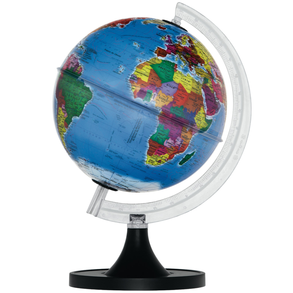 Globo Terrestre Político 21cm Diâmetro - 33cm Altura | Shopee Brasil