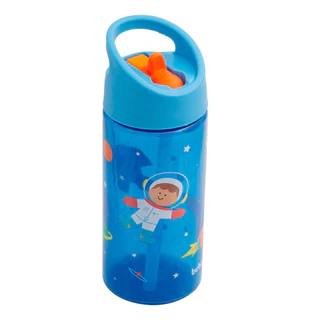 Garrafa Infantil com Canudo Retrátil 400ml Astronauta Buba