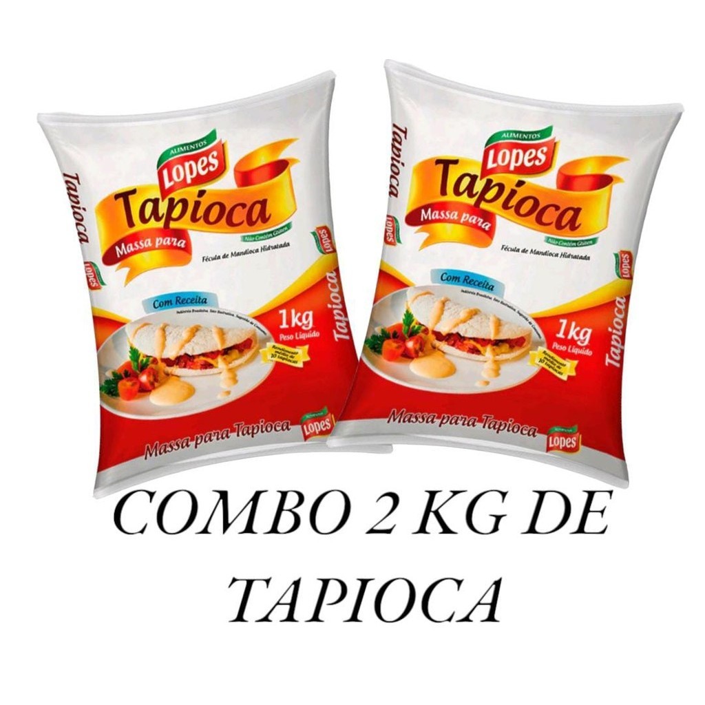 Tapioca Lopes combo 2 kg de tapioca | Shopee Brasil