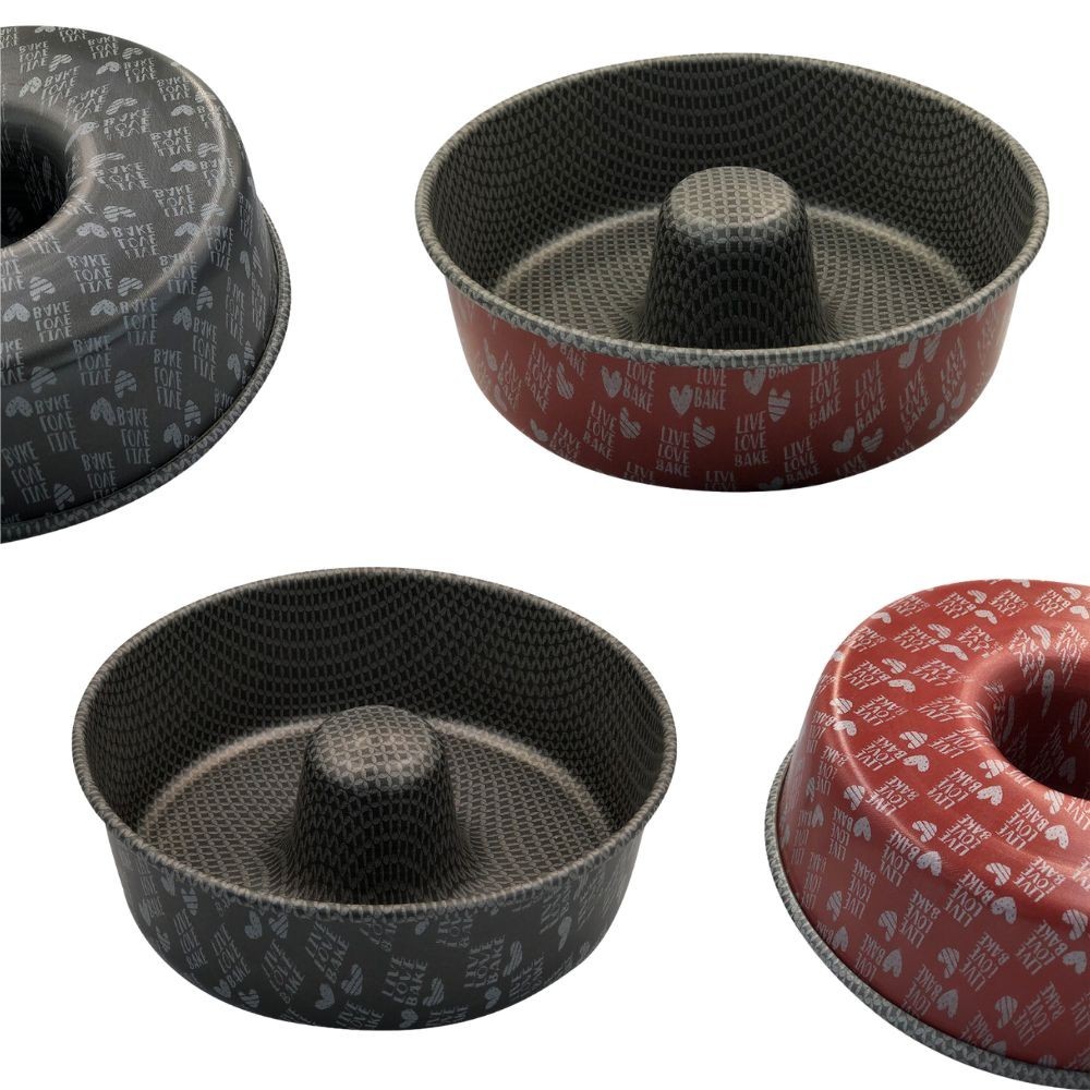 Kit com 02 Forma de Bolo Antiaderente 22cm com Furo no Meio | Shopee Brasil