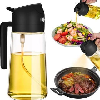 Pulverizador De Óleo De Vidro 2 Em 1 500ml Frasco Churrasqueira Para Cozinha Picnic Tool