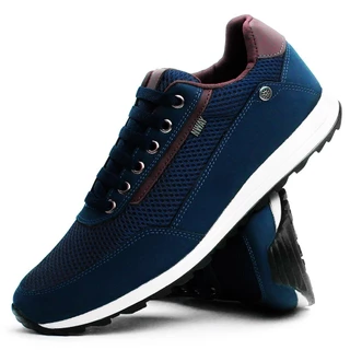 Sapatênis Casual Masculino Conforto Azul / Preto
