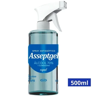 ASSEPTGEL SPRAY ALCOOL 70 C/ CLOREXIDINA 500ML