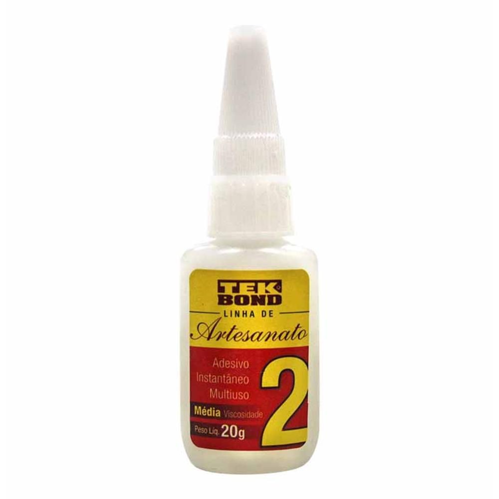Cola Instantânea Artesanato Nº2 TekBond Profissional Resistente Média ...