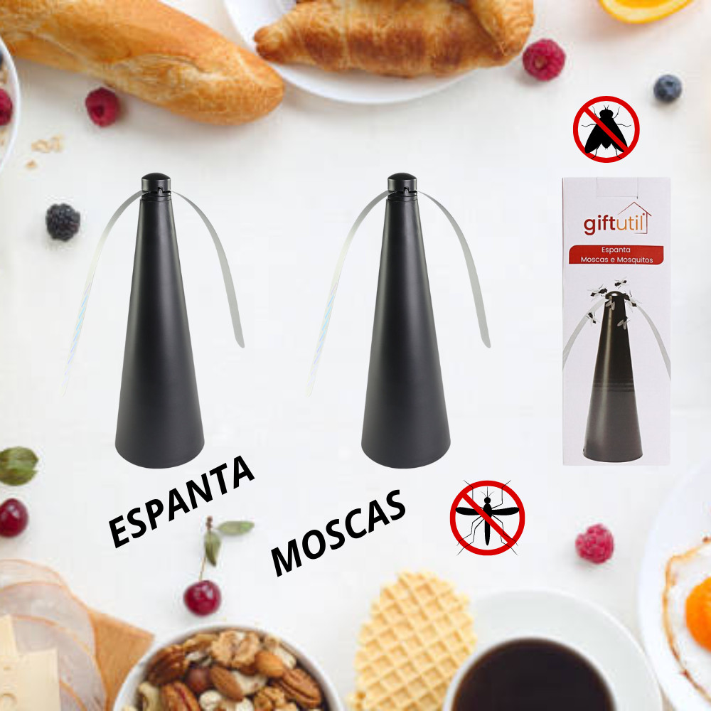 Espanta Moscas Mosquitos a Pilha Ventilador Pernilongos Insetos ...
