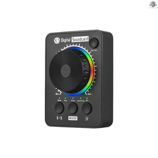 Placa De Som Externa andobr Live Streaming Profissional Desktop Para PC Telefone Laptops Suporta Entrada De Música BT Acompanhar USB Multimídia Volu