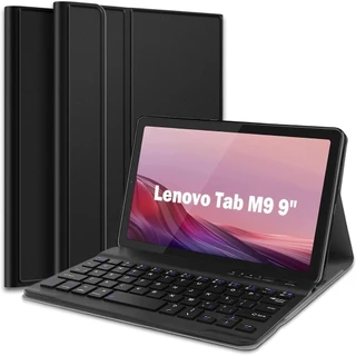 Estojo De Teclado Para Lenovo Tab M9 2023 Lançamento 9 Polegadas TB-310FU 310XU Com Suporte De Couro De PU Fino Destacável Magneticamente