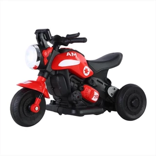 Moto Elétrico Infantil Vermelha Musical Faróis Led Um Motor