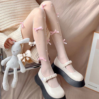Arco Japonês Puro Desejo Estilo Pérola Nicho design Lolita Meia-Calça sexy Meias leggings Femininas De Malha , Confortáv