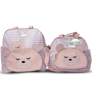 Kit Sacola Mochila Maternidade Frasqueira Ursão Mave Baby em Oferta na Shopee