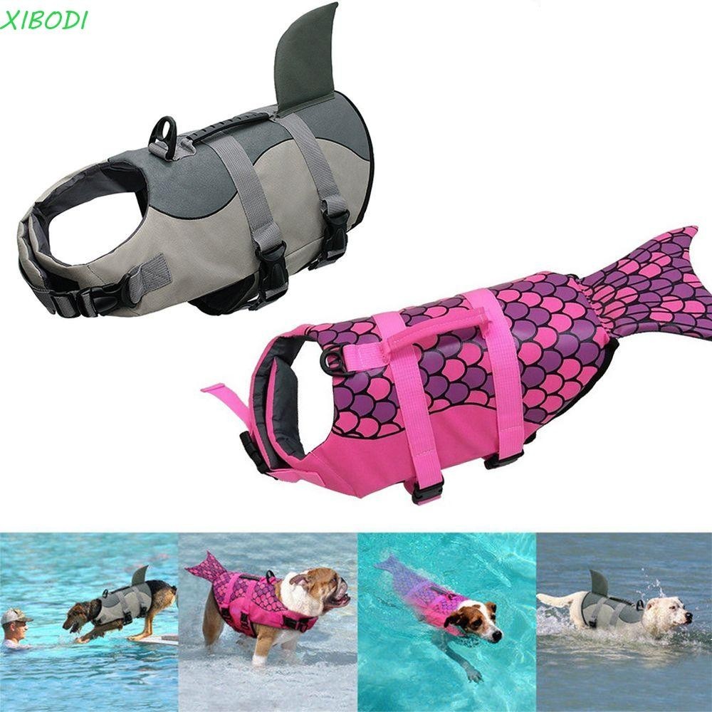 XIBODI Colete Salva-Vidas Para Cães Durável Tubarão Sereia