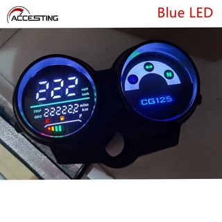 Painel Velocímetro Digital LED Azul De Motocicleta Adapta-Se À Honda CG125 2000 A 2008 , Ventilador 125 , Titan 125 2013 em Oferta na Shopee