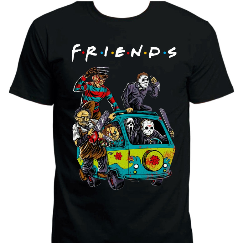 Camiseta Premium Friends Terror Filmes Streetwear Lançamento 2024 Envio Imediato Fox