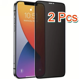 2 peças anti-espião privacidade protetor de tela temperado para 15 14 13 12 11 pro max x xs xr 8 7 plus se 2020