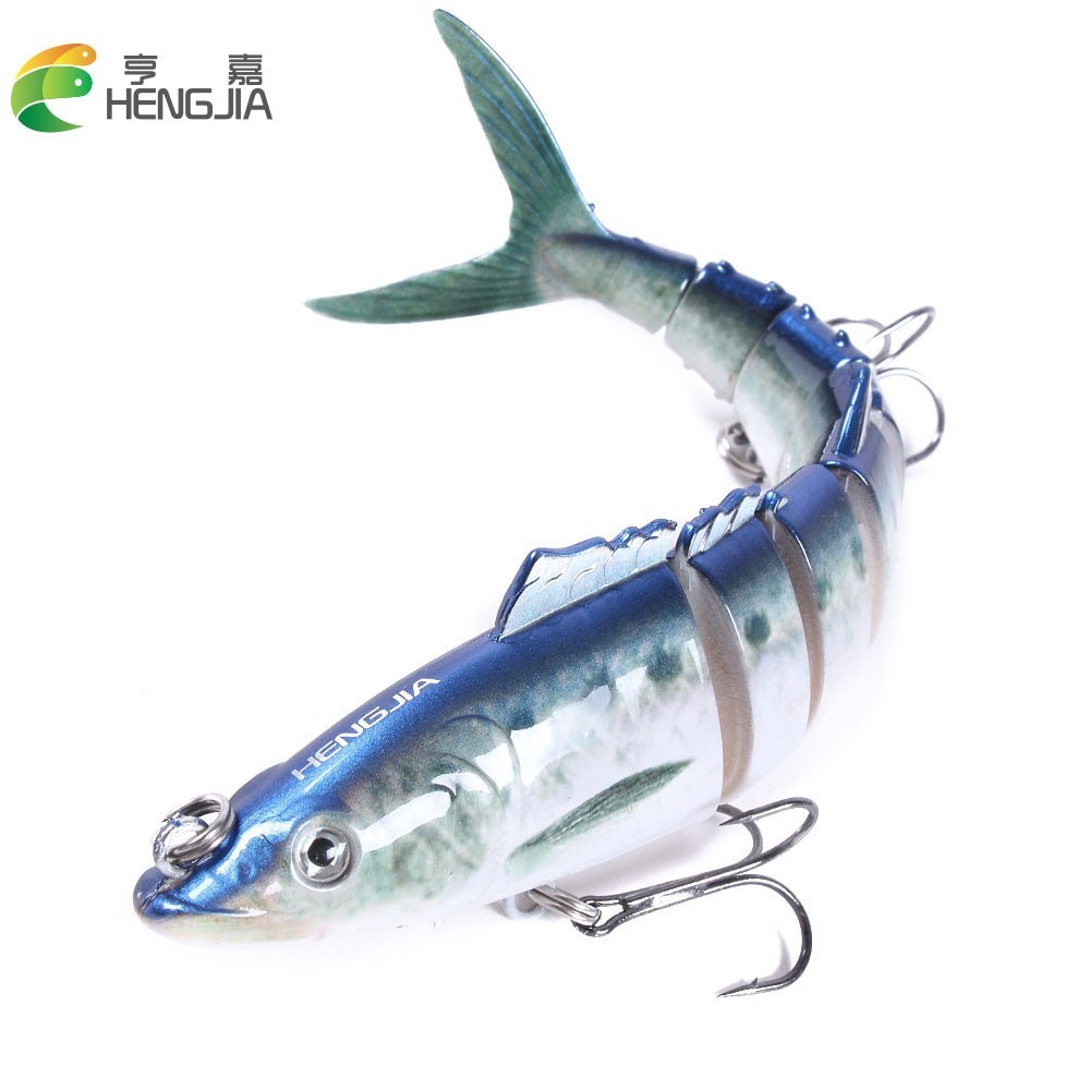 Hengjia 17.8cm/38g Lifelike 8 Seções Articuladas Truta Nadador Atrações De Pesca Difíceis