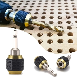 Suporte de broca de troca rápida Extensão de broca de haste hexagonal de 1/4 ", acoplamento de broca hexagonal de liberação rápida para brocas de chave de fenda, porcas, brocas, adaptador de chave de soquete (2,4 + 6 pol.)