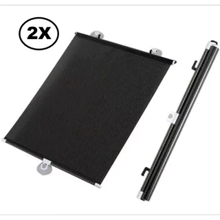 Kit 2x Cortina Blackout Persiana Ventosa Janela Quarto Sala Escritório Preta G/P