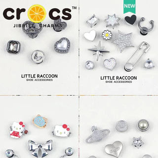 Metal jibbitz crocs charme Sapato Fivela crocs metal Diamante Corrente Tridimensional Fivela Decorativa Fivela Criativa Fashion Hole Shoe Accessories