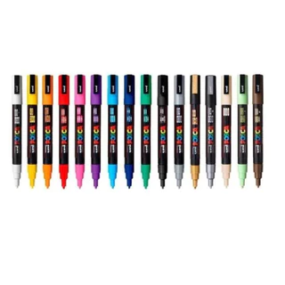 Estojo Caneta Posca Marcador PC-3M - 16 Cores