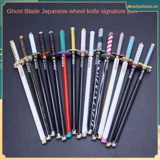 Caneta Demoníaca Slayer Gel Japão Anime 0.5mm Preto Refil Cosplay Propaganda Kid Student Gift Signature Pen