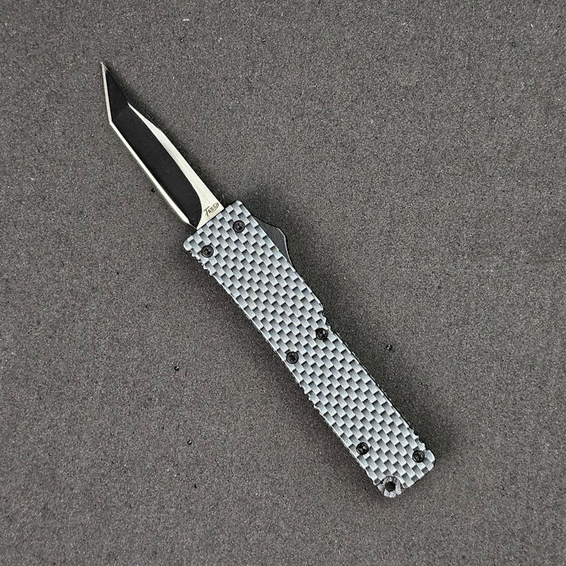 Canivete Automático Abertura Frontal Saque Rapido Mini Lâmina Tanto De Aço Inox