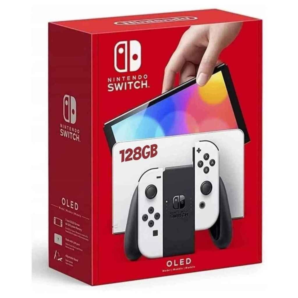 Nintendo Switch Oled Branco/Neon Desbloqueado Novo 1 Ano Garantia
