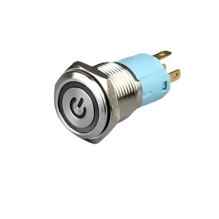 Botão Liga Desliga 12v 24v com Led Chave com Trava 16mm e Rabicho