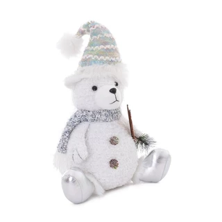 Urso Polar Winter em Poliéster Esqui Sentado 1PC 26 cm Decoração de Natal em Oferta na Shopee