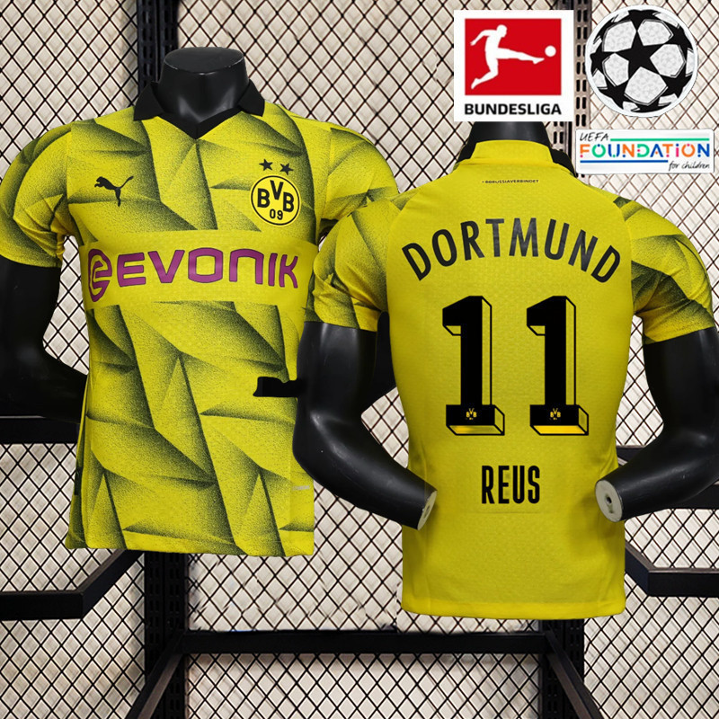 { Versão Do Jogador 233/24 Dortmund 3a Camisa De Futebol De Alta Qualidade Nome E Número Personalizáveis Tamanho S-2XL WTXI