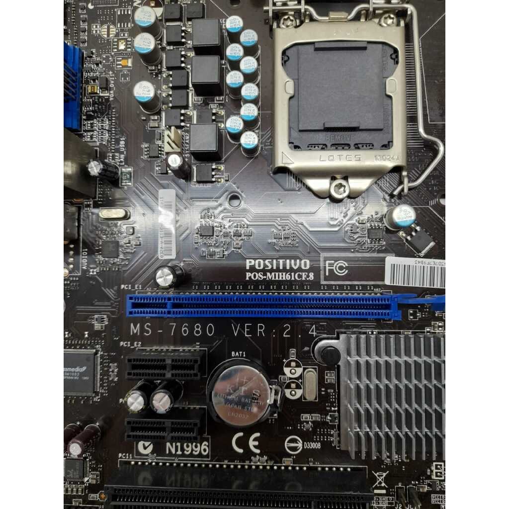 Placa Mãe 1155 I3 / i5 / i7 / DDR3 MS-7680 / Pos-MIH61CF