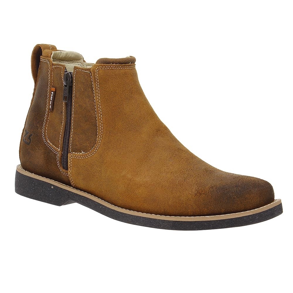 Botina Masculina com Zíper Zebu Original Amarela 26372 | Shopee Brasil