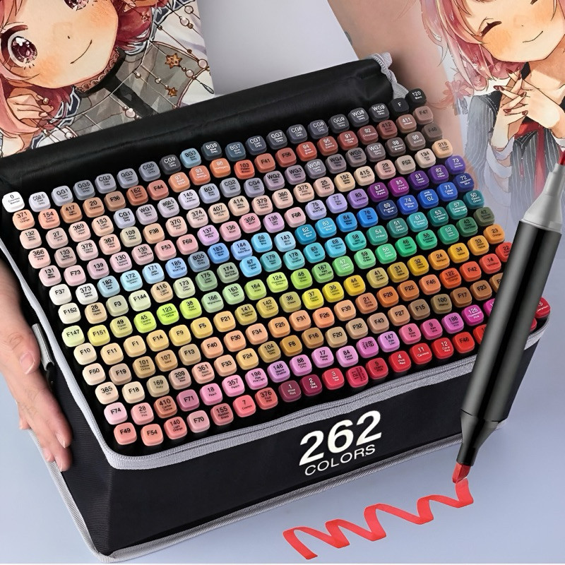 Kit de 262 Canetinhas Touch para pintura e marcação