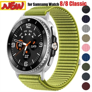Pulseira De Nylon Para Samsung Galaxy Watch 8 Clássico 46mm Substituição Ajustável Relógio 8 44MM 40mm Acessórios De Ban