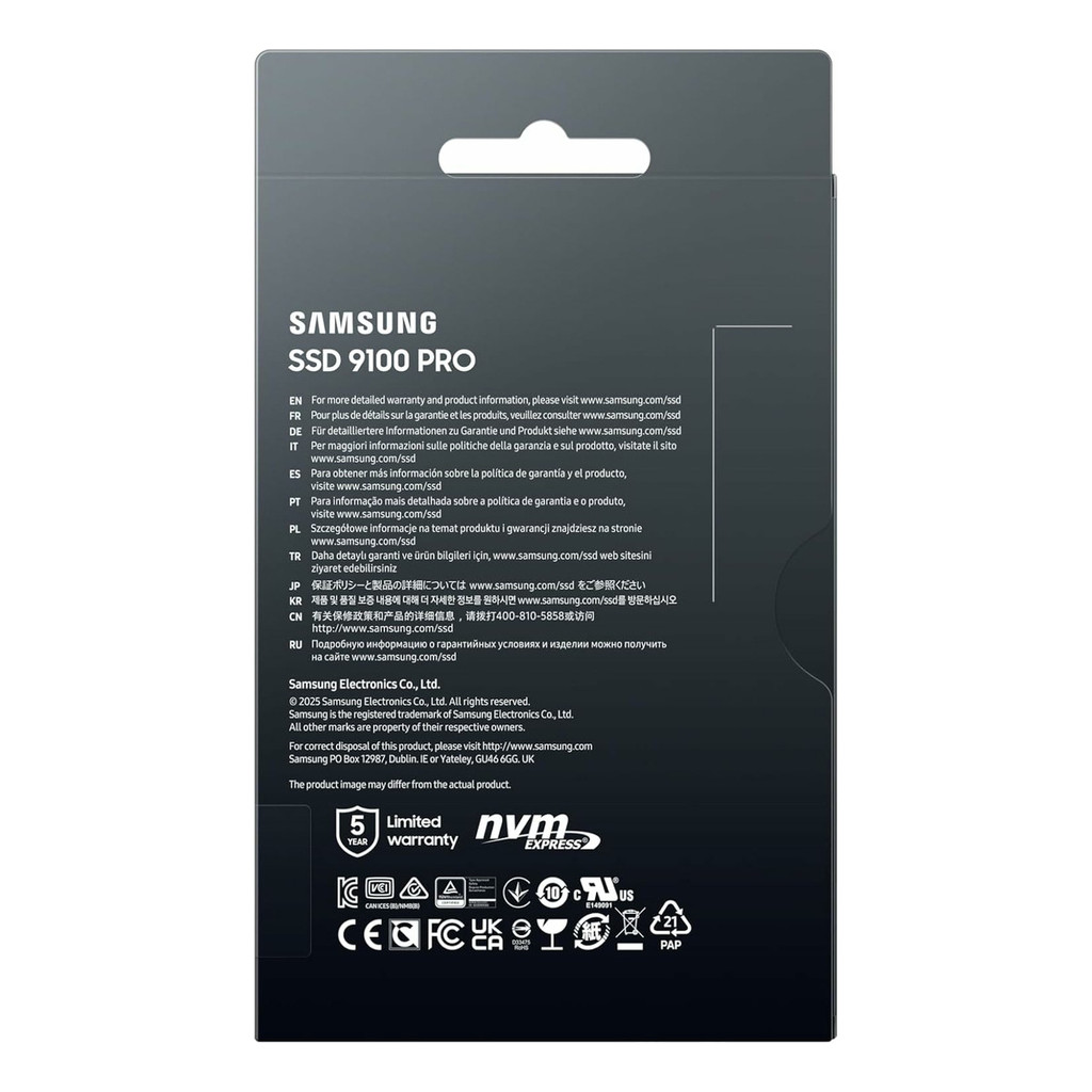 Samsung 9100 PRO M.2 SSD 2TB PCIe 5.0 ヒー SSD M.2 Samsung 9100 Pro Gen5 2TB 14.8GBs (14800MBPs/13400MBPs