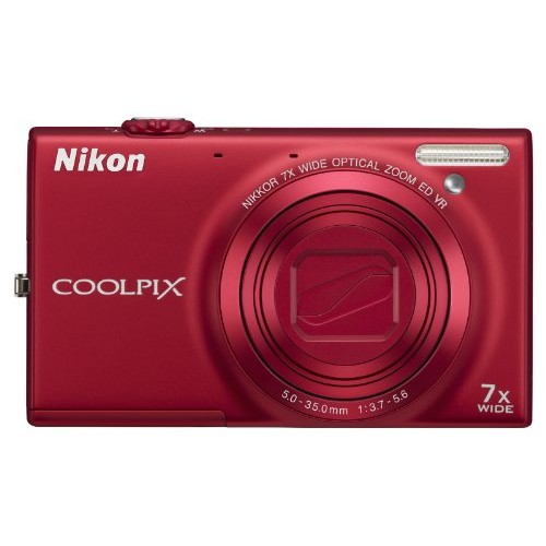 【訳あり】Nikon COOLPIX 赤 7倍ズーム デジタルカメラ　s6100 USED]Do Japão [Usado] Câmera digital Nikon COOLPIX S6100 Super Red