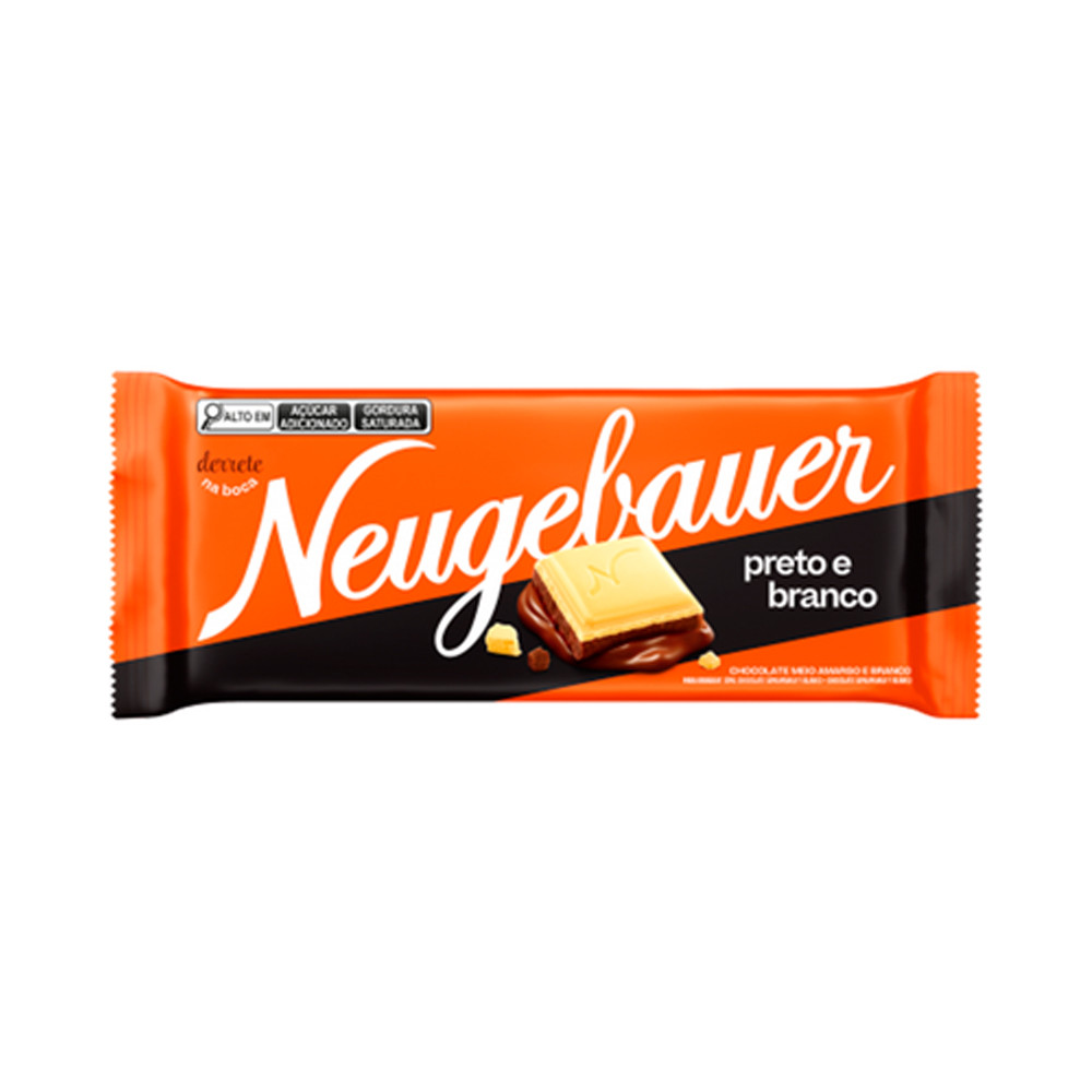 Chocolate Em Barra Preto E Branco 80g Neugebauer | Shopee Brasil