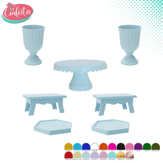 Kit Decoração Mesa de Festa Completo Com 7 Peças