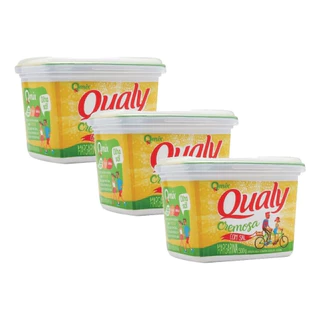 Kit 3 Potes Margarina Qualy Com Sal 500g