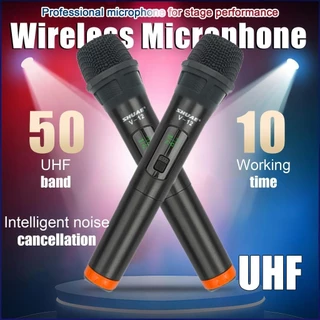 Microfone Sem Fio Original De Mão Dupla Uhf Professional Karaoke Para Videoke