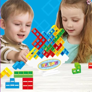 Jogo de Equilíbrio Infantil Bloco de Construção de Brinquedos Bloco de Construção de Brinquedos Empilhamento de Música Empilhamento de Música Empilhamento de Alto Tetris Blocos de Construção de Plástico Melhora a Concentração das Crianças Pais-