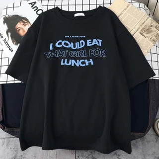 Camiseta Billie Eilish I Could Eat That Girl For Lunch Hit Me Hard and Soft Aesthetic Unissex