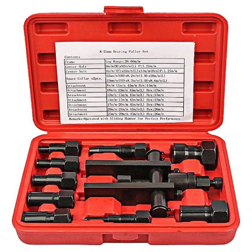 Extrator Rolamento Interno Kit Jogo Motocicleta 10 Peças