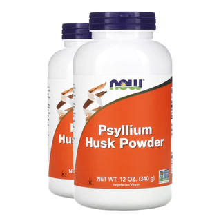 Kit 2x Pó Casca de Psyllium 340g Now Foods Fonte de Fibra Importado/Made in Usa