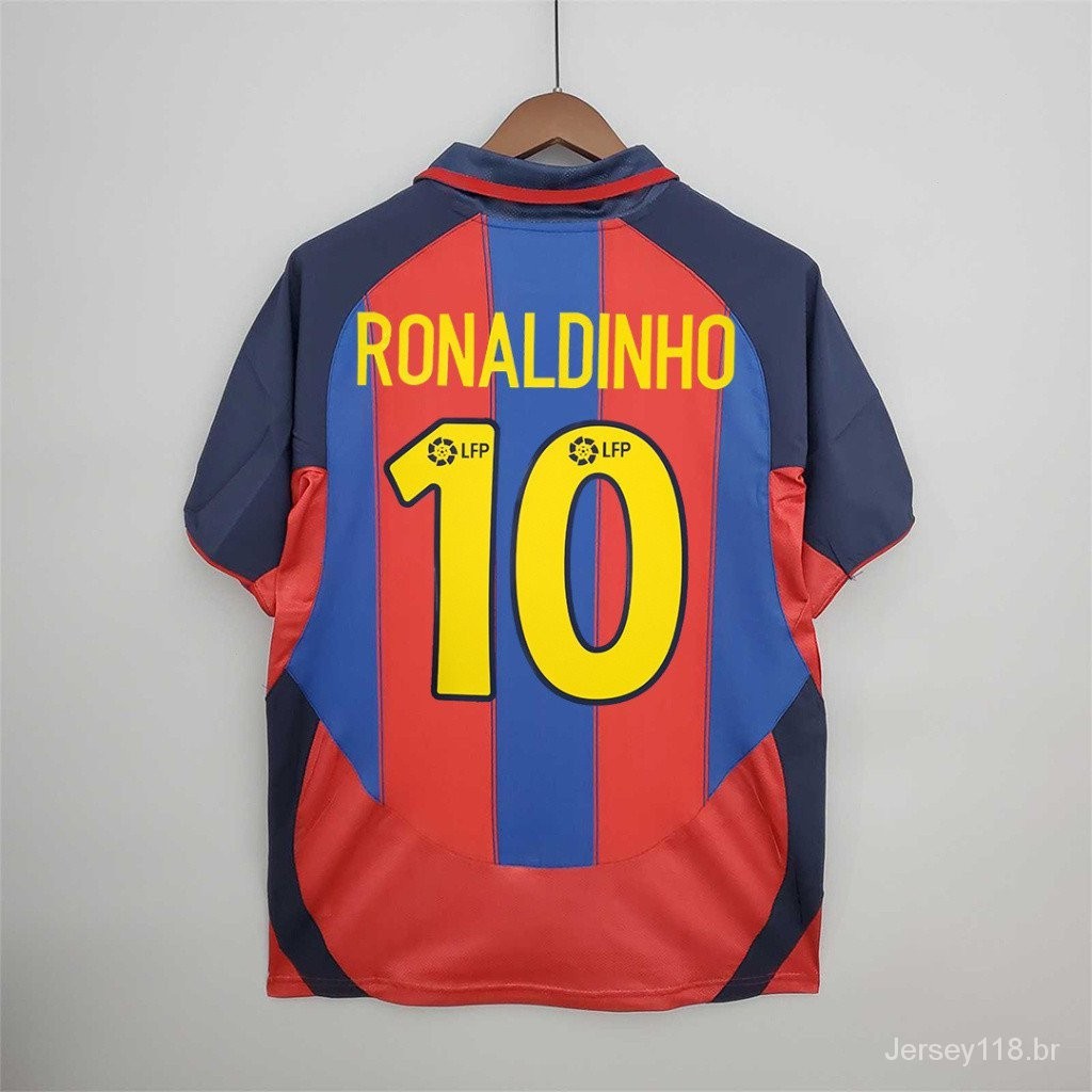03-04 Retro Ronaldinho High Quality Custom Shirt